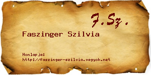 Faszinger Szilvia névjegykártya